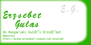 erzsebet gulas business card